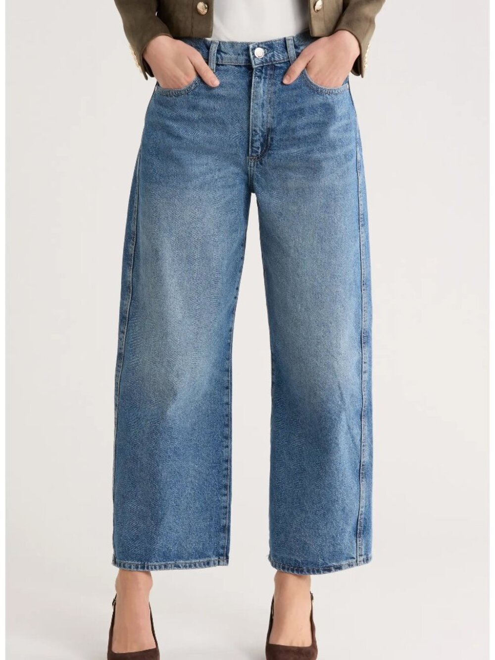 JASON WU Jaime Ankle Relaxed Barrel Jeans in Salty Lake Blue Size 10